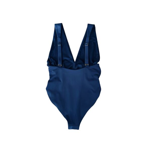 NEW Agua Bendita Ellis One Piece Blue Deep V Neck Open Back Latin Swimsuit XL - Picture 12 of 15